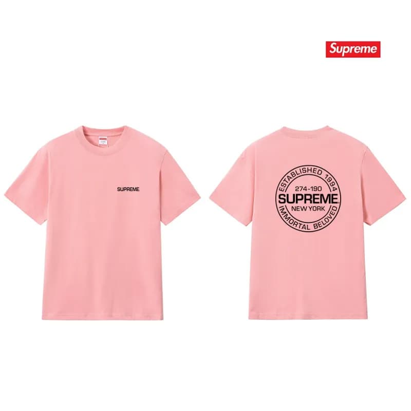 Supreme T-Shirt Graffiti Logo — S313粉色