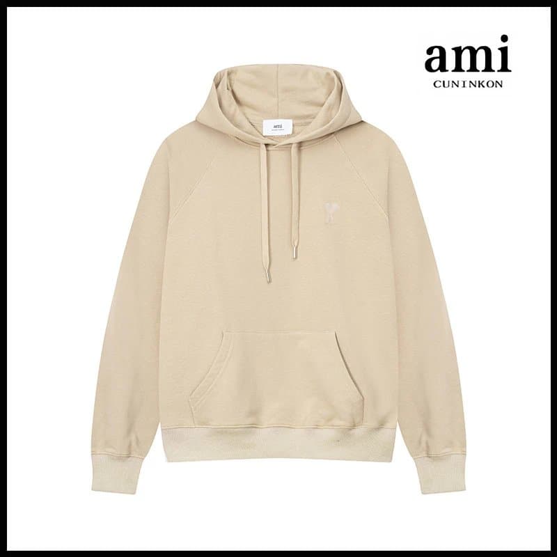 AMI Paris Jogger Logo Embroidery — 香草杏【635连帽款】