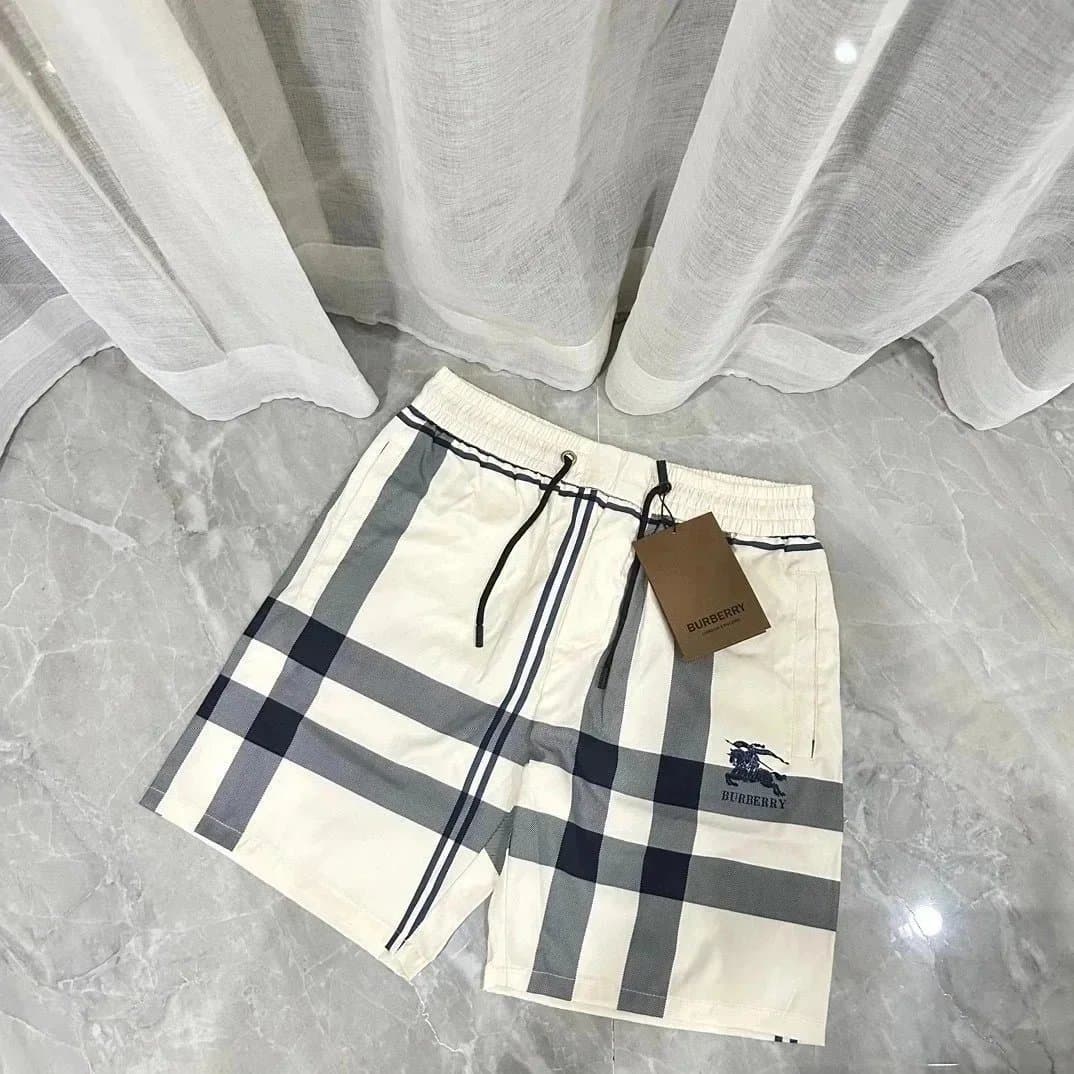 Burberry Monogram Print Shorts Classic Check Pattern — 020105021