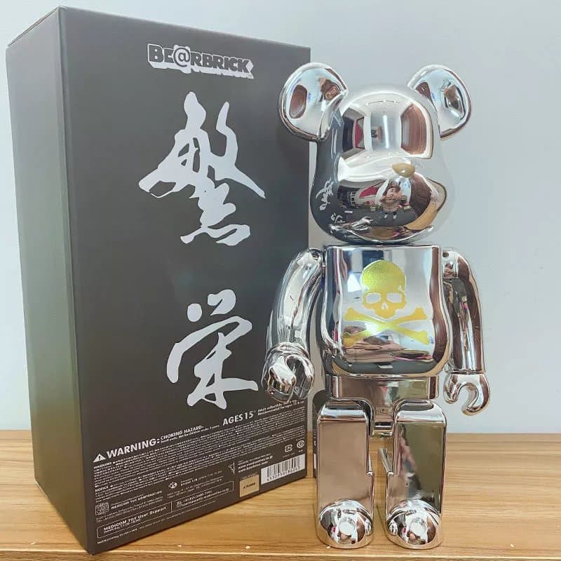Be@rbrick × Fragment Design Bearbrick Chrome Skull