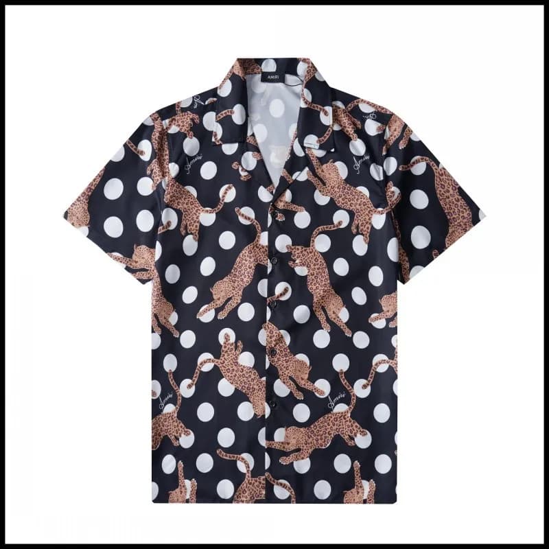 Amiri Short-Sleeve Shirt Leopard Polka Dot