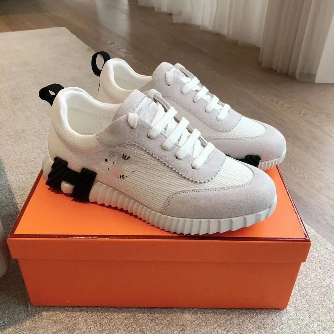 Hermès H-Boot Sneaker White and Grey — 33