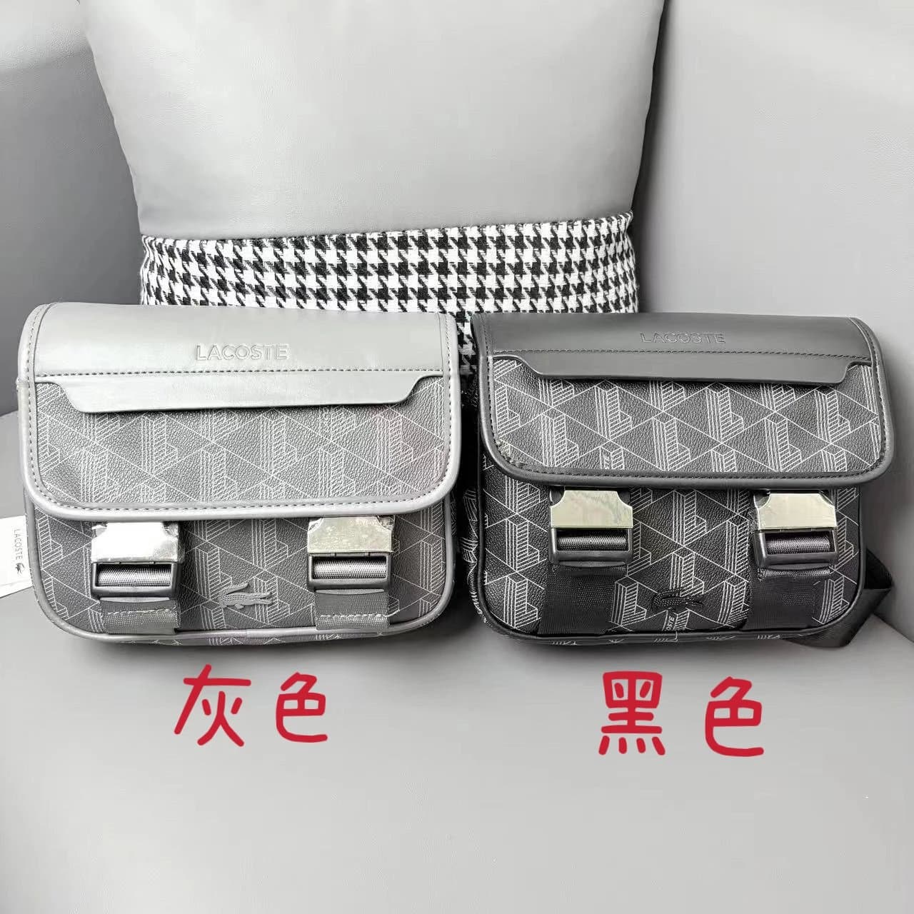 Lacoste Backpack Classic — 05-盖头包黑色