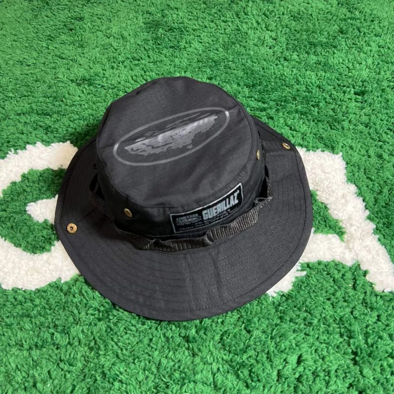Acne Studios Bucket Hat Frayed Edge — Dark Fisherman Hat
