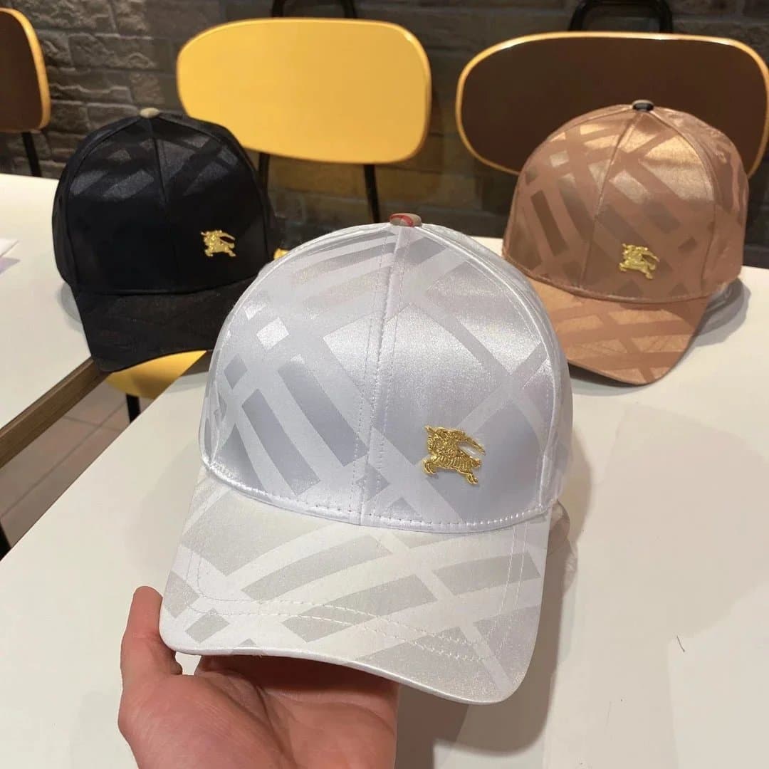 Burberry Baseball Cap Monogram Print — white