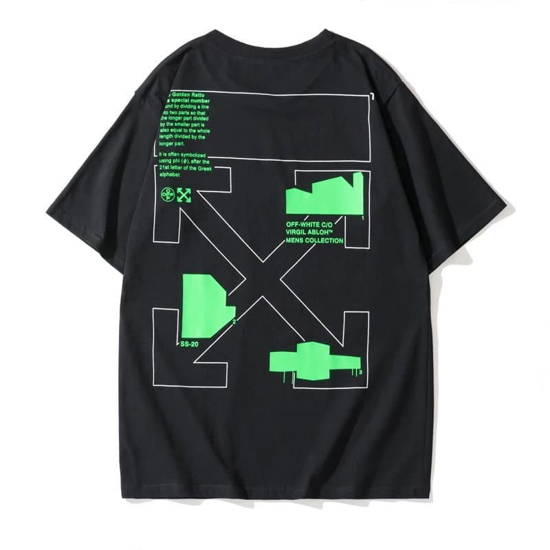Off-White T-Shirt Diagonal Lines — 34