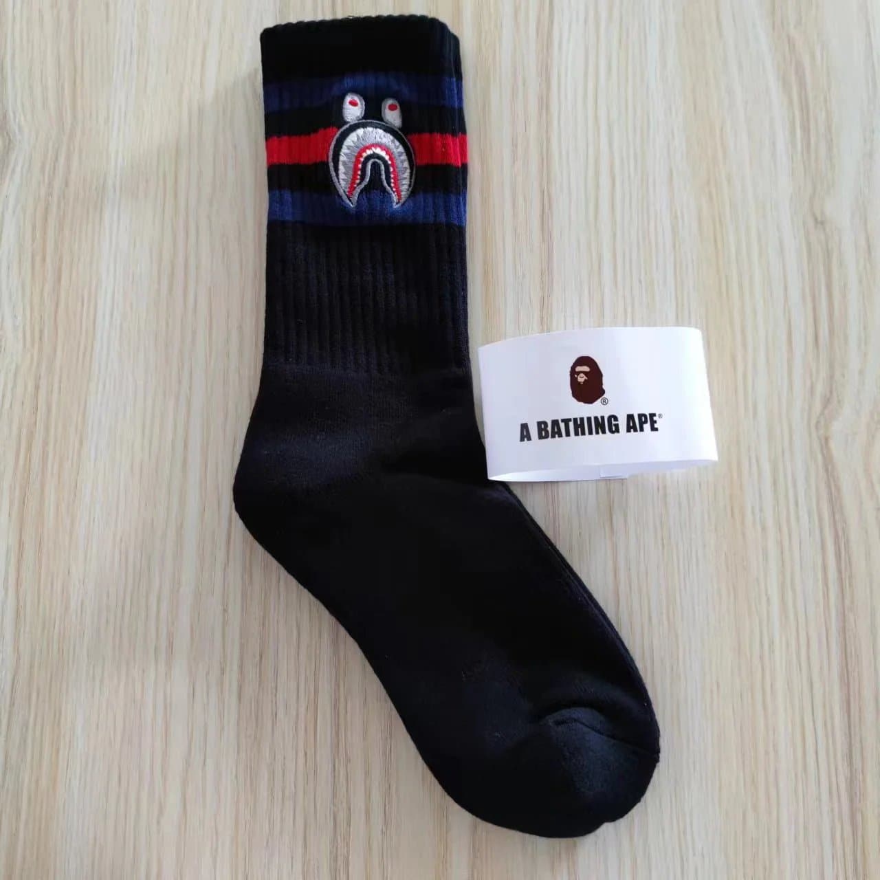 BAPE Crew Sock Ape Head Logo — 均码 · 22