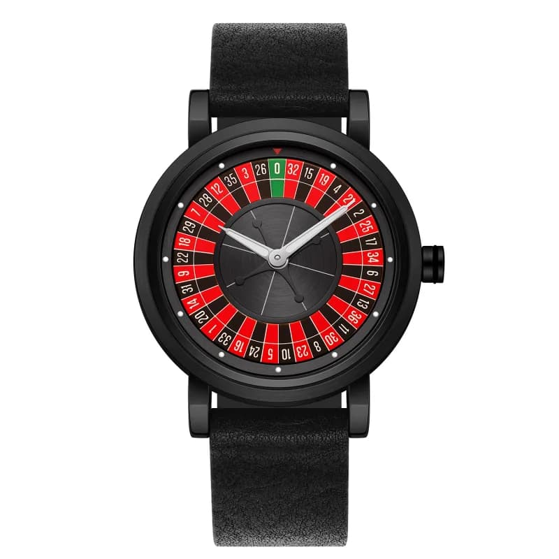 Rhude Spinner Dial Watch Bar Menu Dial — QT918 黑带黑壳黑面