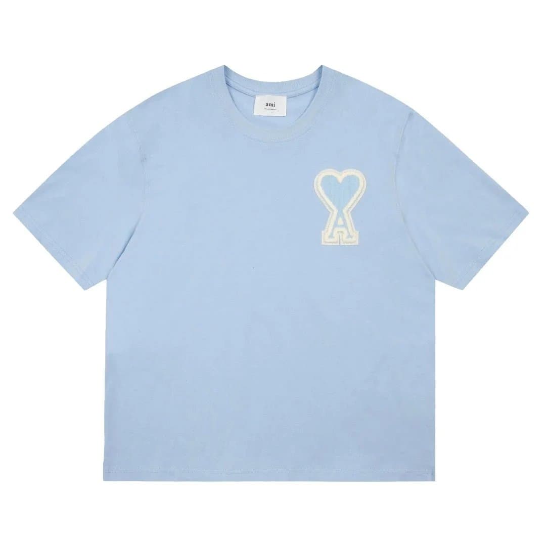 AMI Paris Logo Shorts Heart A Patch — 蓝色