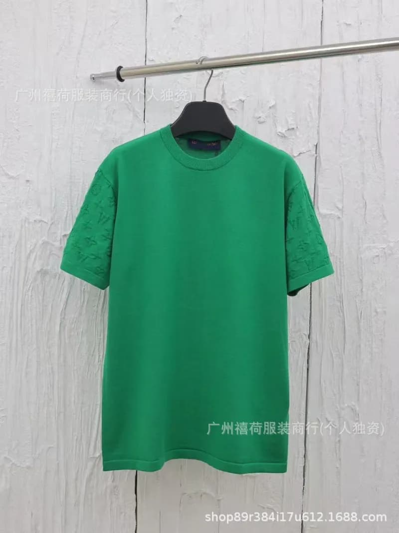 Louis Vuitton Knit T-Shirt Monogram Jacquard Sleeves