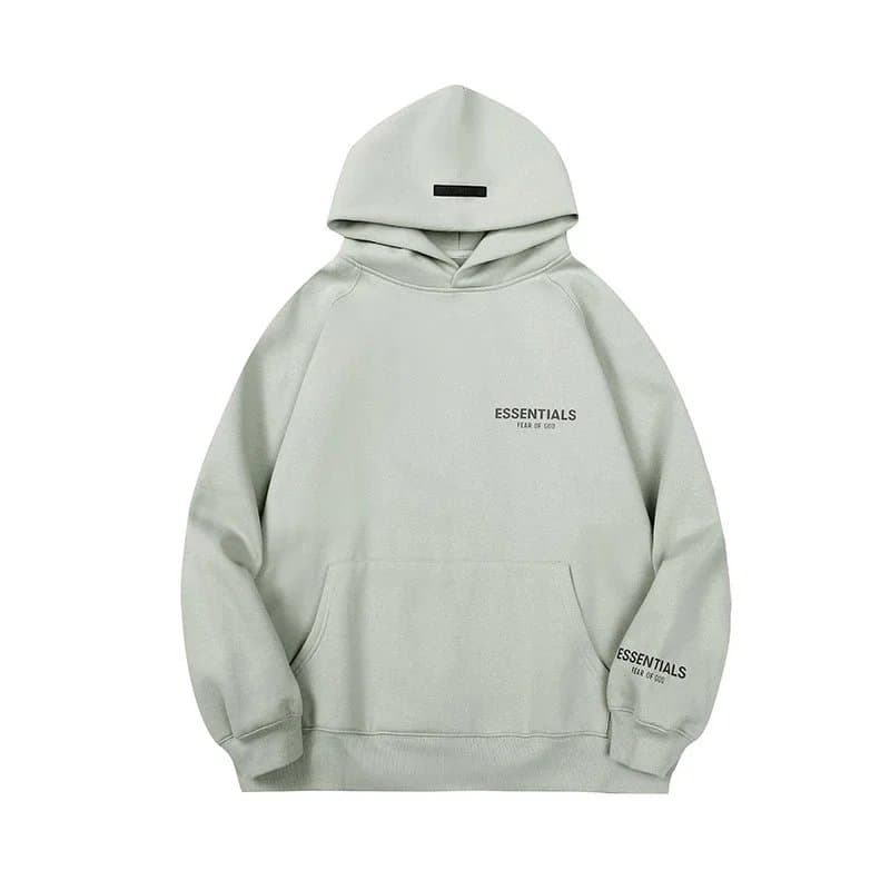 Fear of God Essentials Hooded Sweatshirt Essentials Logo — 小标绿色