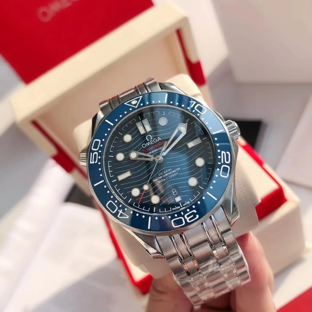 Omega Seamaster Professional Wave Pattern Dial — 银壳·蓝盘钢带【蓝圈】