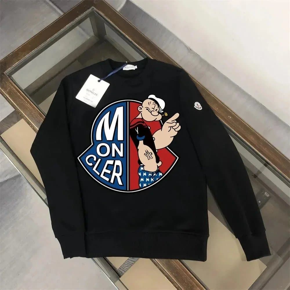 Moncler Crewneck Sweatshirt Logo Patch — 0415007CF