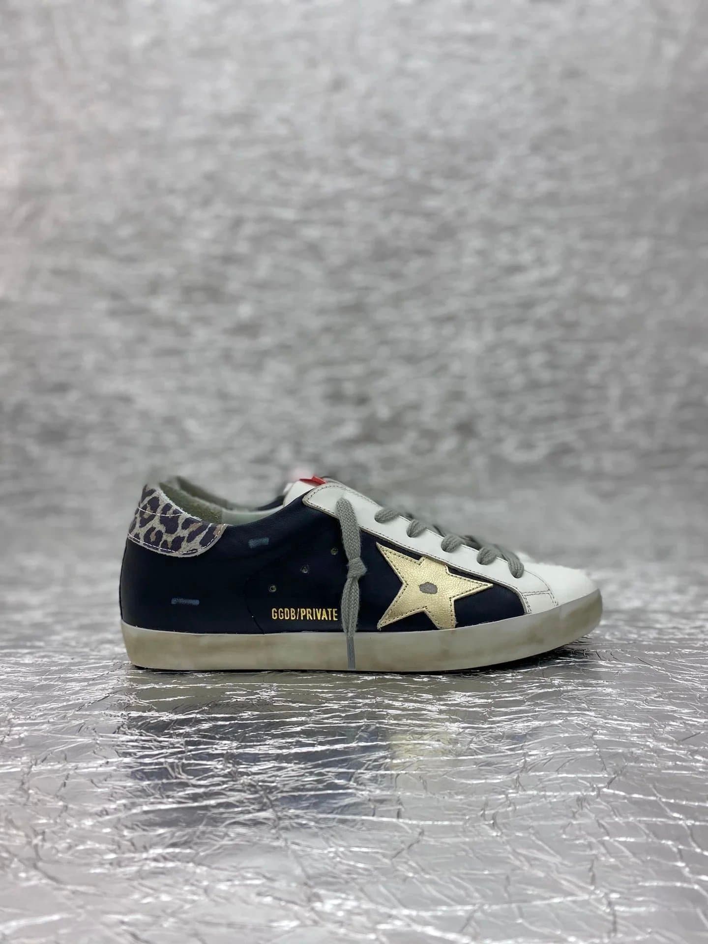 Golden Goose Superstar Leopard Heel Patch