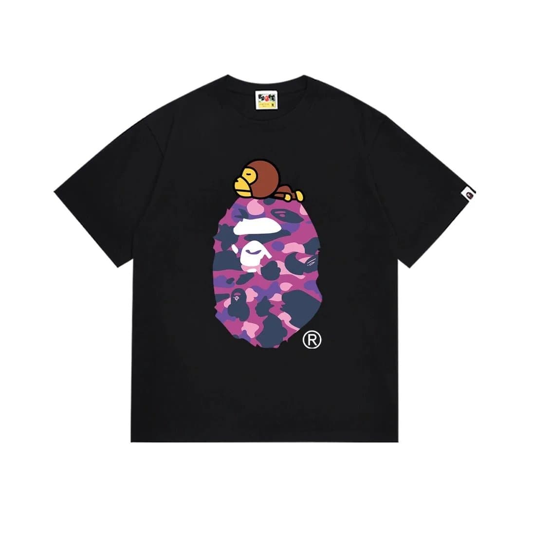 BAPE Ape Head Tee White Logo — 163黑紫