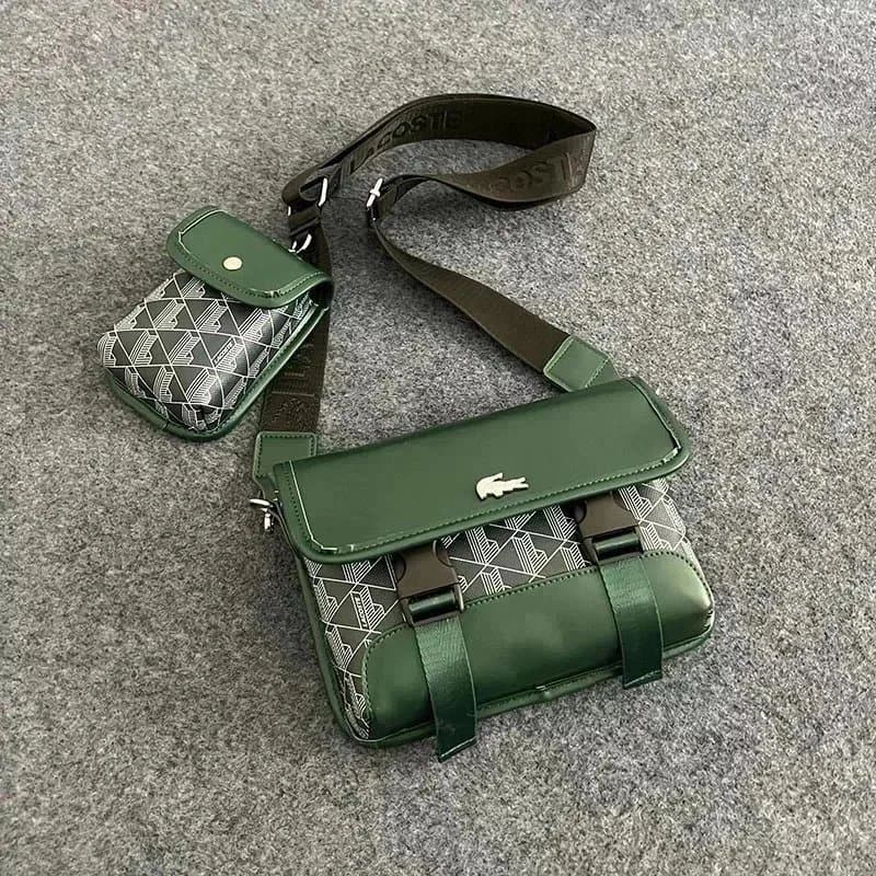 Lacoste Crossbody Bag with Pouch Geo Print
