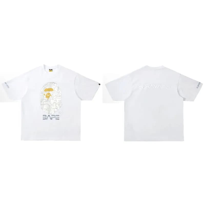 BAPE × Corteiz Short-Sleeve Tee Cave Camo Ape Head