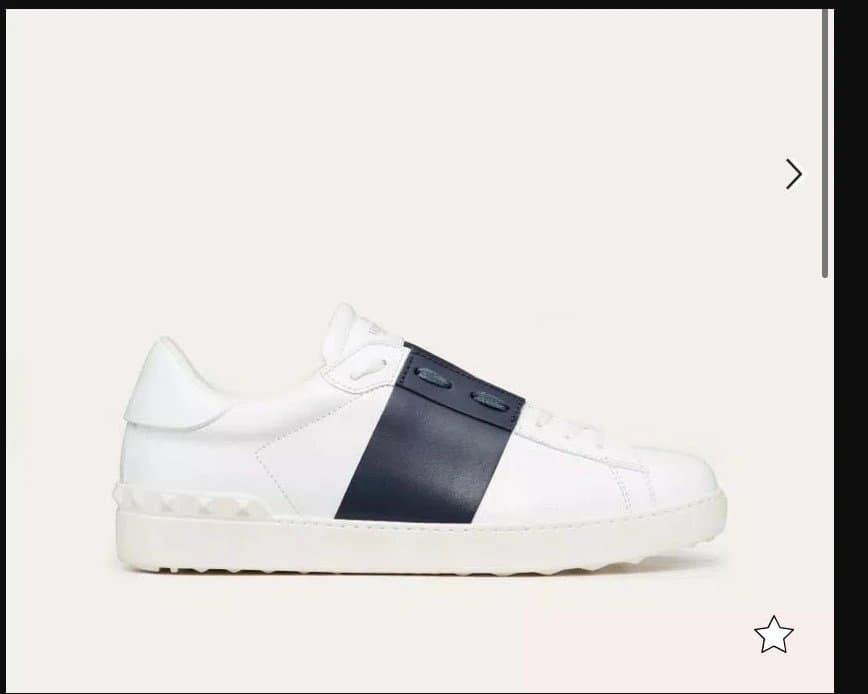 Valentino Rockstud Flat White with Navy Stripe