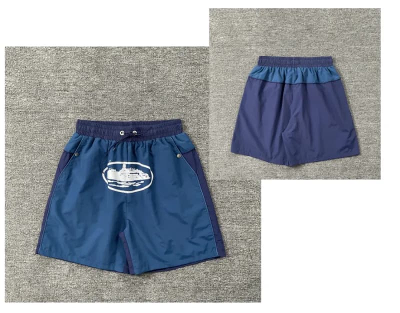 Converse Basketball Shorts Star Logo Panel — 8303#Blue
