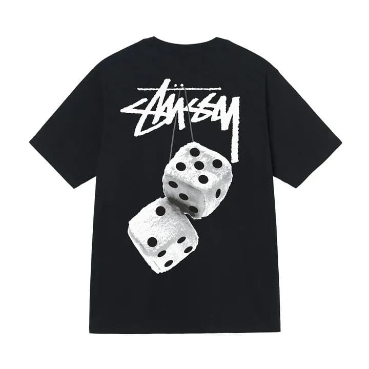 Stüssy T-Shirt Classic Logo — 黑色【银骰】