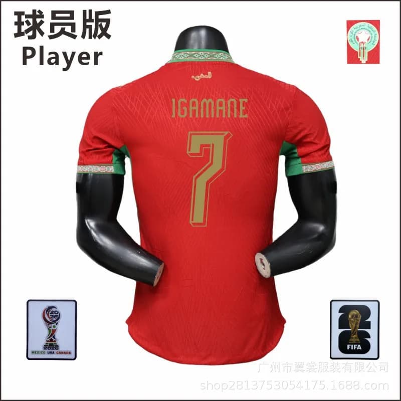 Nike Player Jersey Morocco National Team — 7号（带臂章）