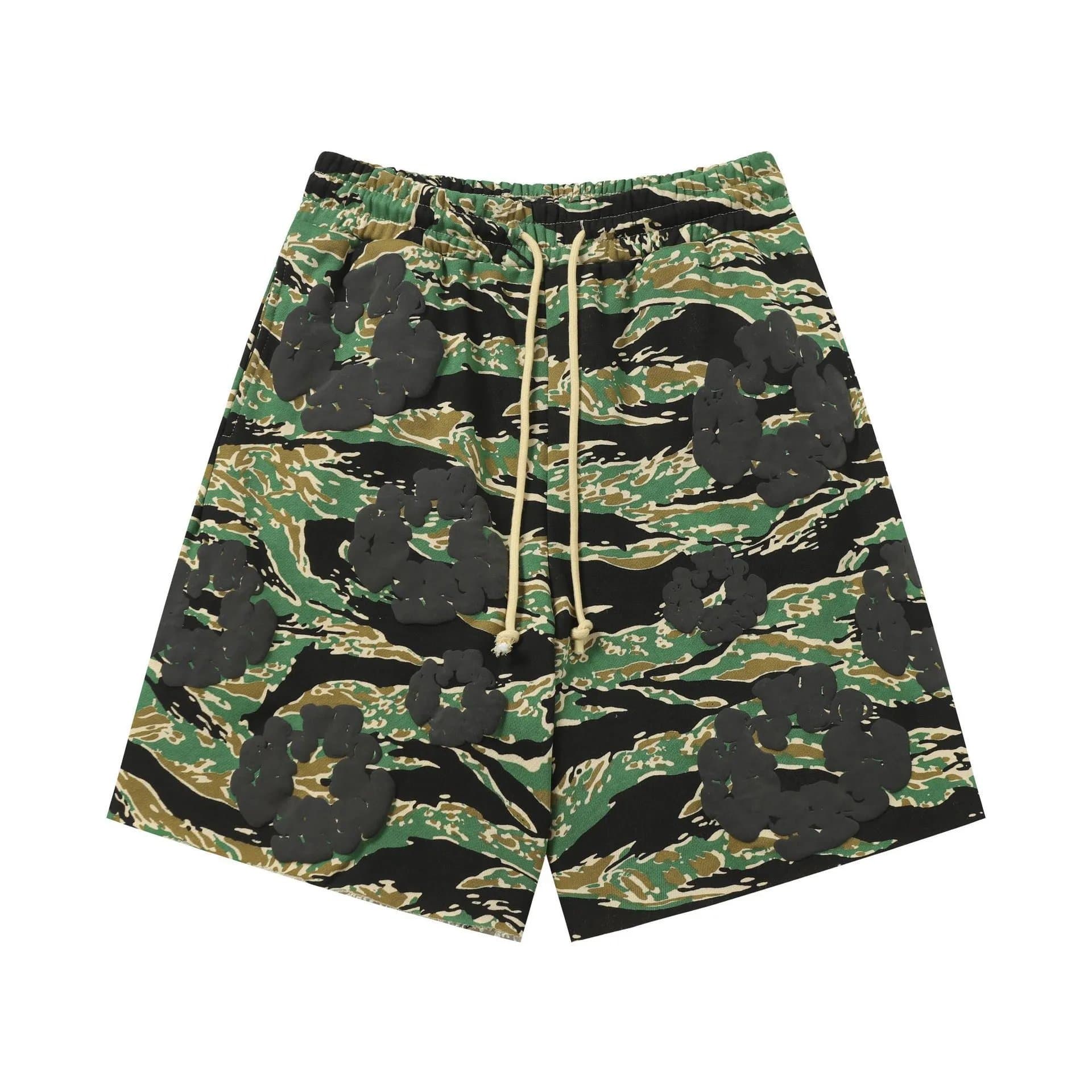 Supreme Printed Shorts Flame Logo — 短裤迷彩绿