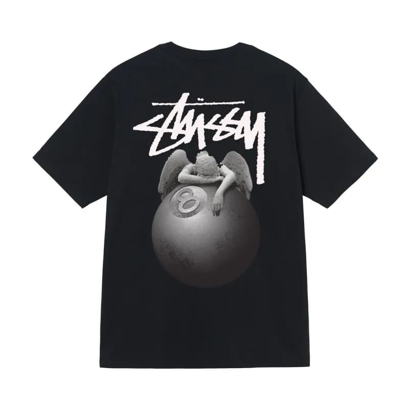 Stüssy T-Shirt Classic Logo — 黑色【天使】