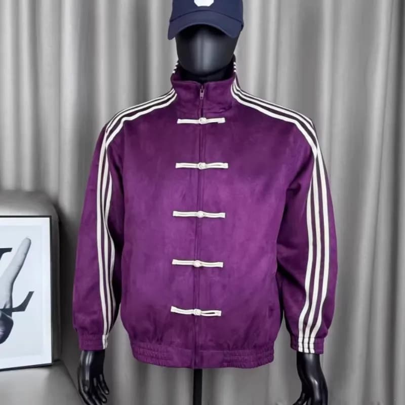 Adidas Track Jacket Chinese Knot Button — 紫色