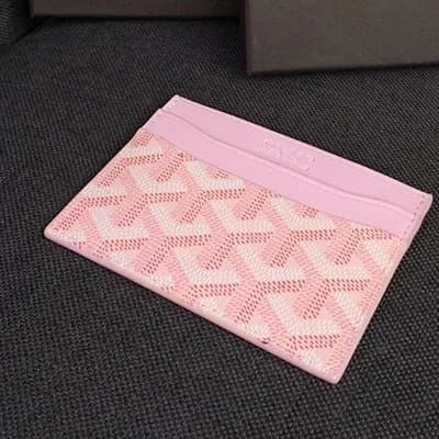 Goyard Card Holder Chevron Pattern
