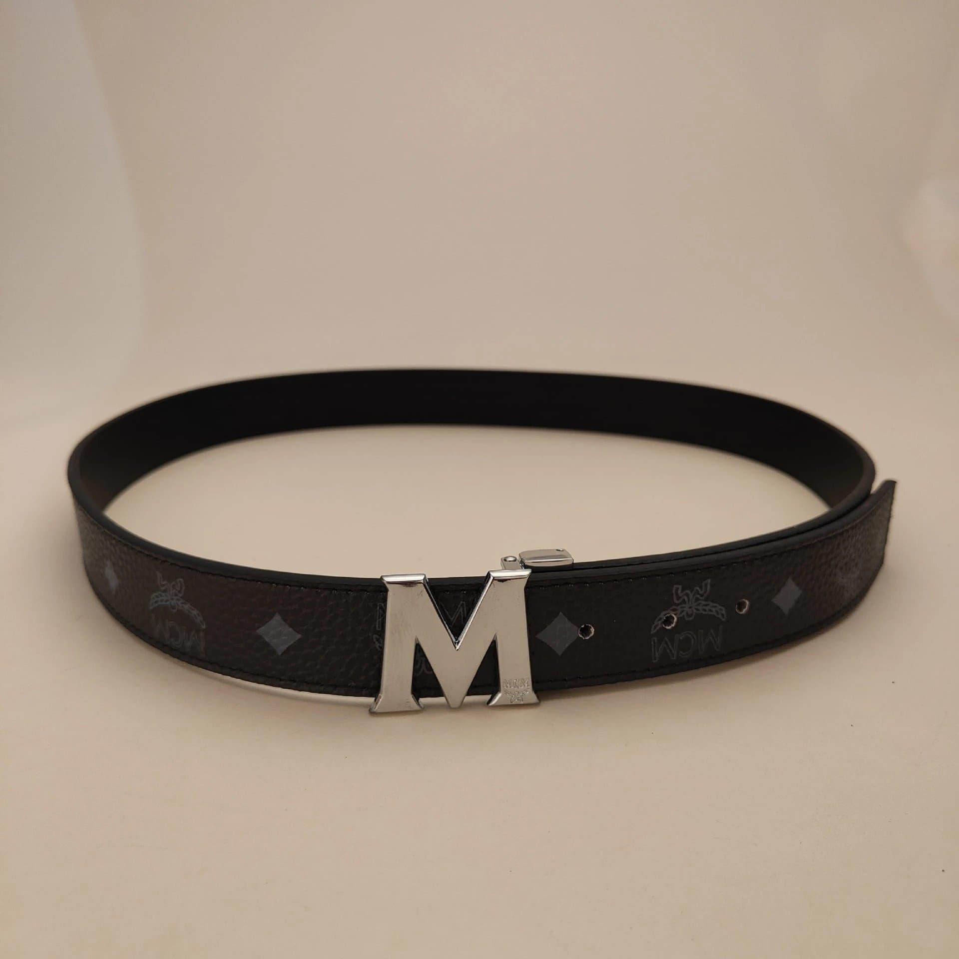 MCM Logo Belt Visetos Monogram