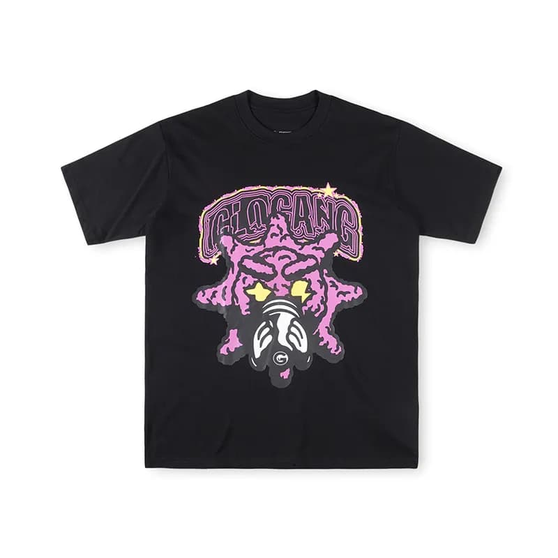 Corteiz Glo Gang Tee Pink Glow Graphic