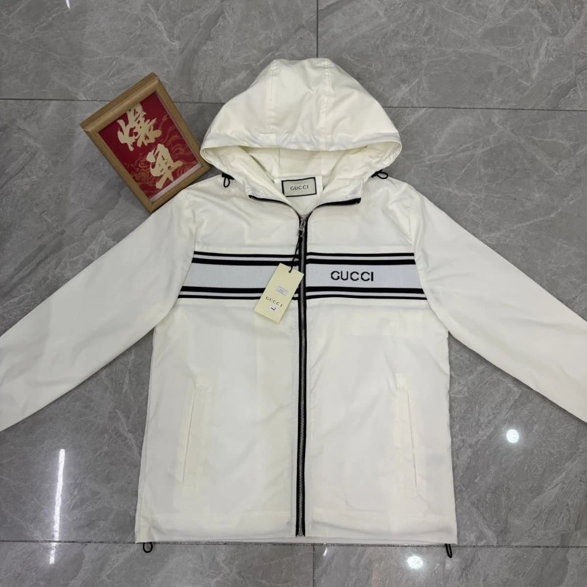 Moncler Hooded Zip-Up Jacket Logo Hood — 25