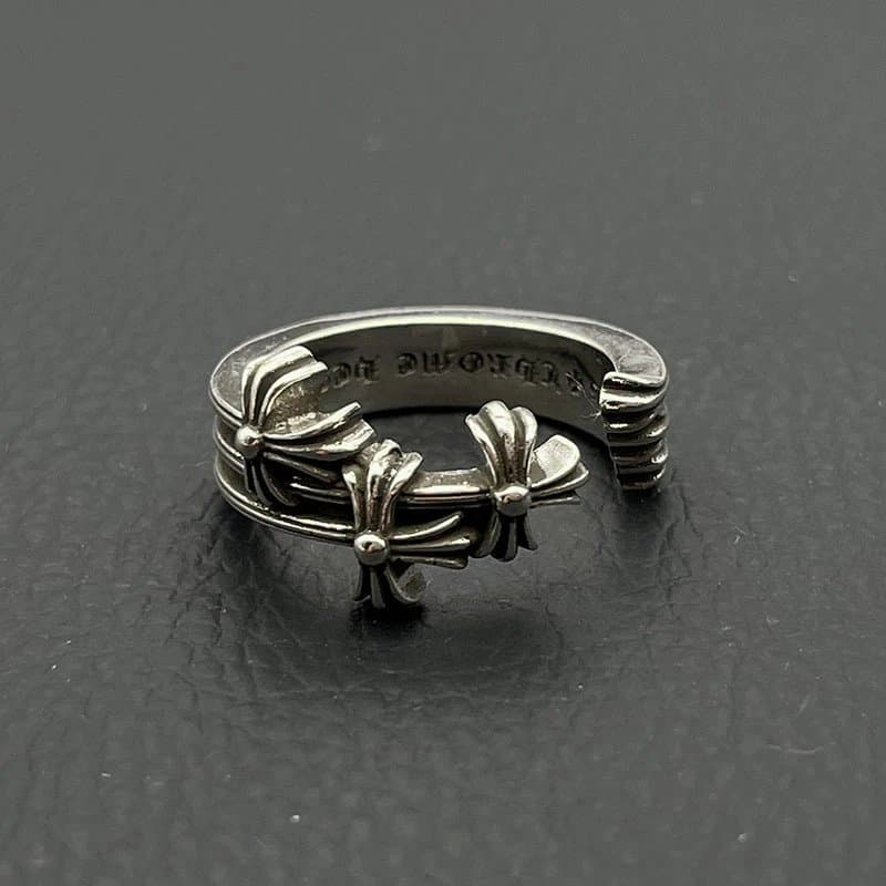 Chrome Hearts Cross Ring Triple Cross