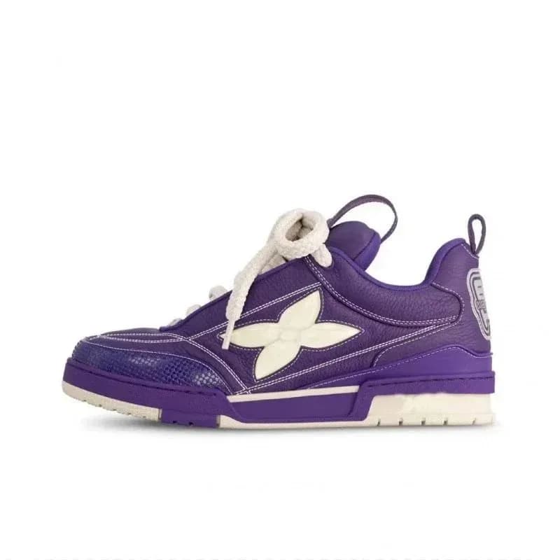Louis Vuitton LV Trainer White Red — 紫色四叶草