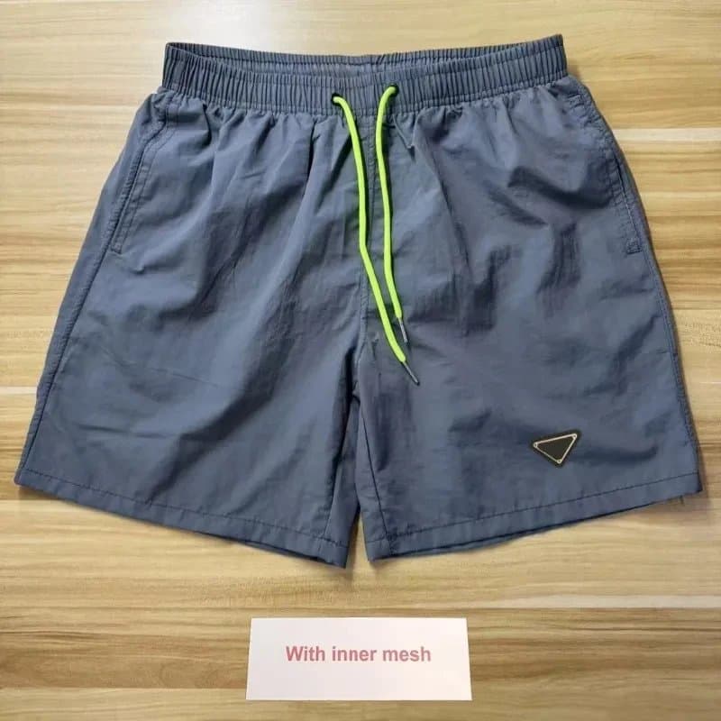 Prada Triangle Logo Shorts Nylon with Mesh Lining