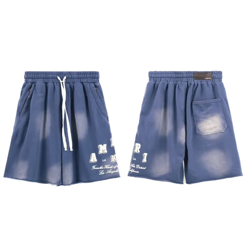 Amiri Logo Shorts Acid Wash