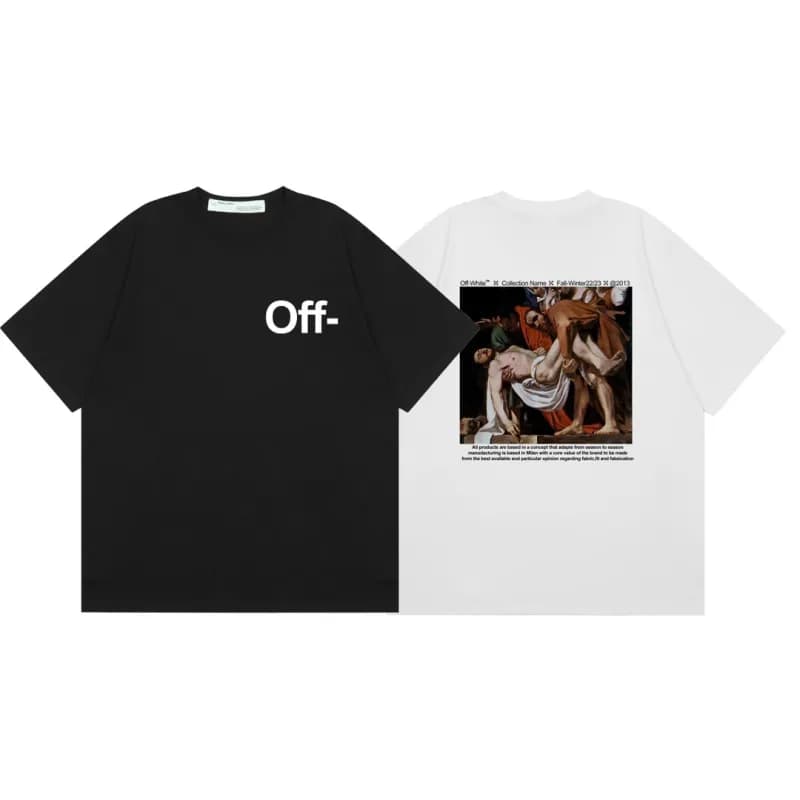 Off-White Graphic T-Shirt Diagonal Arrow Print — F30白色