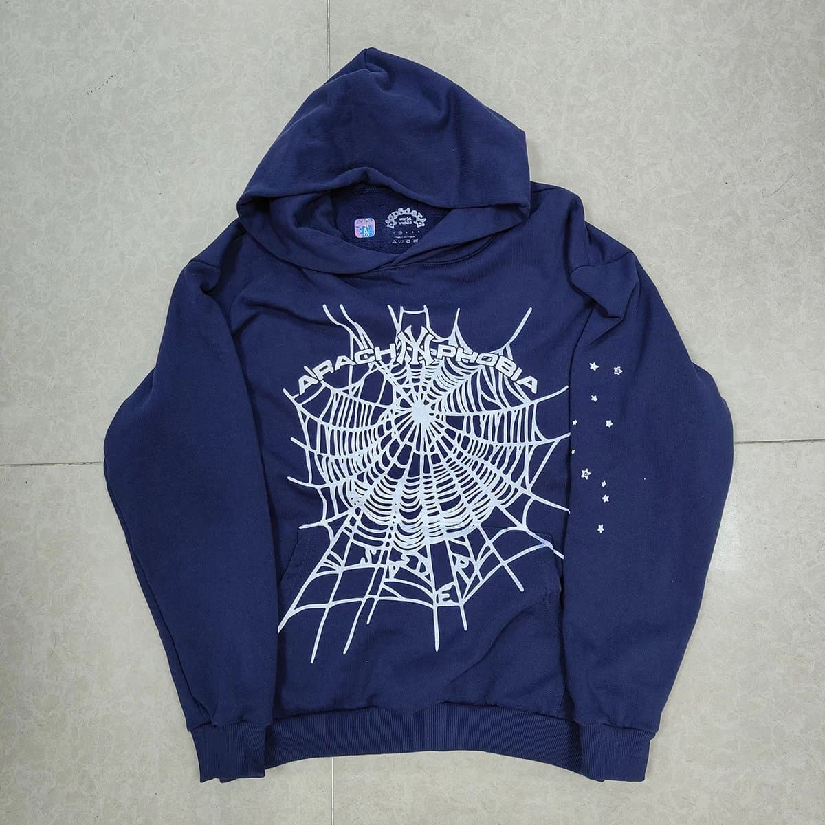 Sp5der Spiderweb Hoodie White Web Print