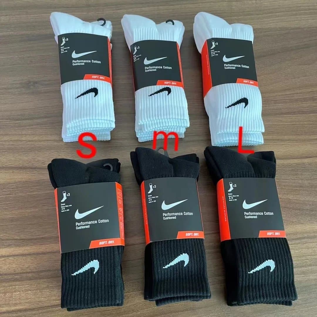 Adidas Crew Socks 5-Pack — Nike长袜-三双白色