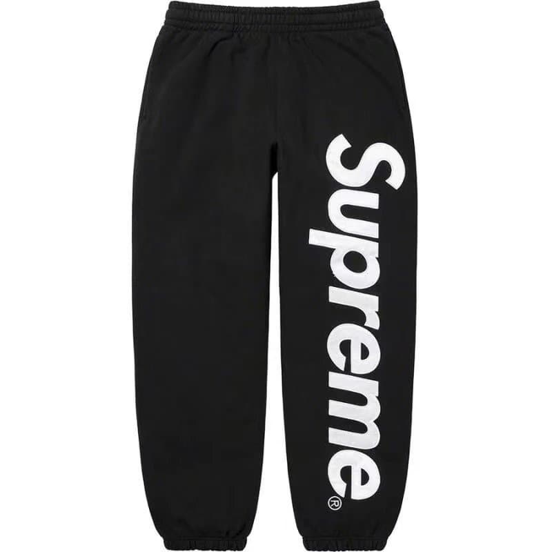 Supreme Logo Sweatpants Large Box Logo — A309黑色