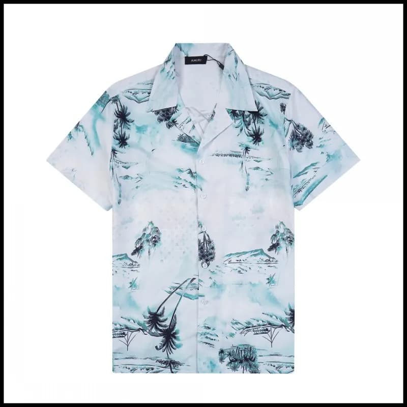 Amiri Camp Collar Shirt Tropical Palm Print