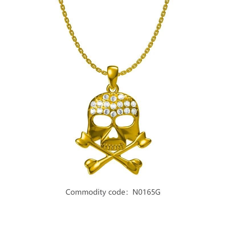 Chrome Hearts Skull Pendant Crystal-Embellished