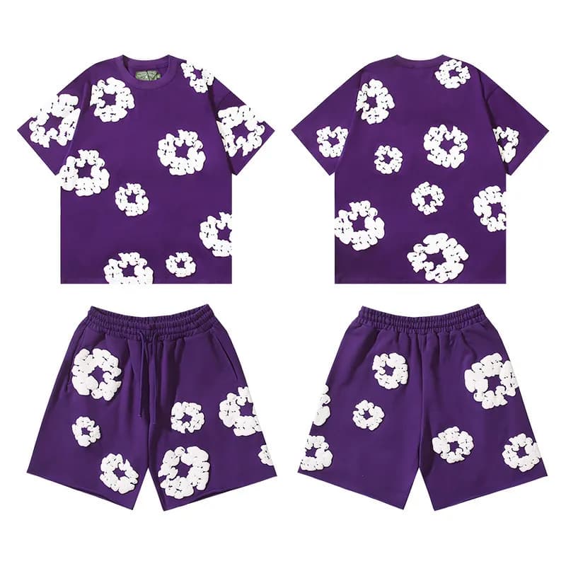 Balenciaga Flower Print Set 3D Flower Appliqué
