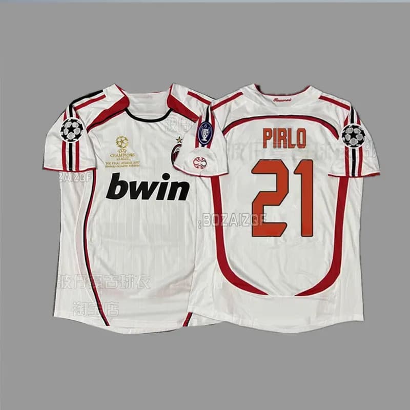 AC Milan 2007 Champions League Final Jersey Pirlo #21