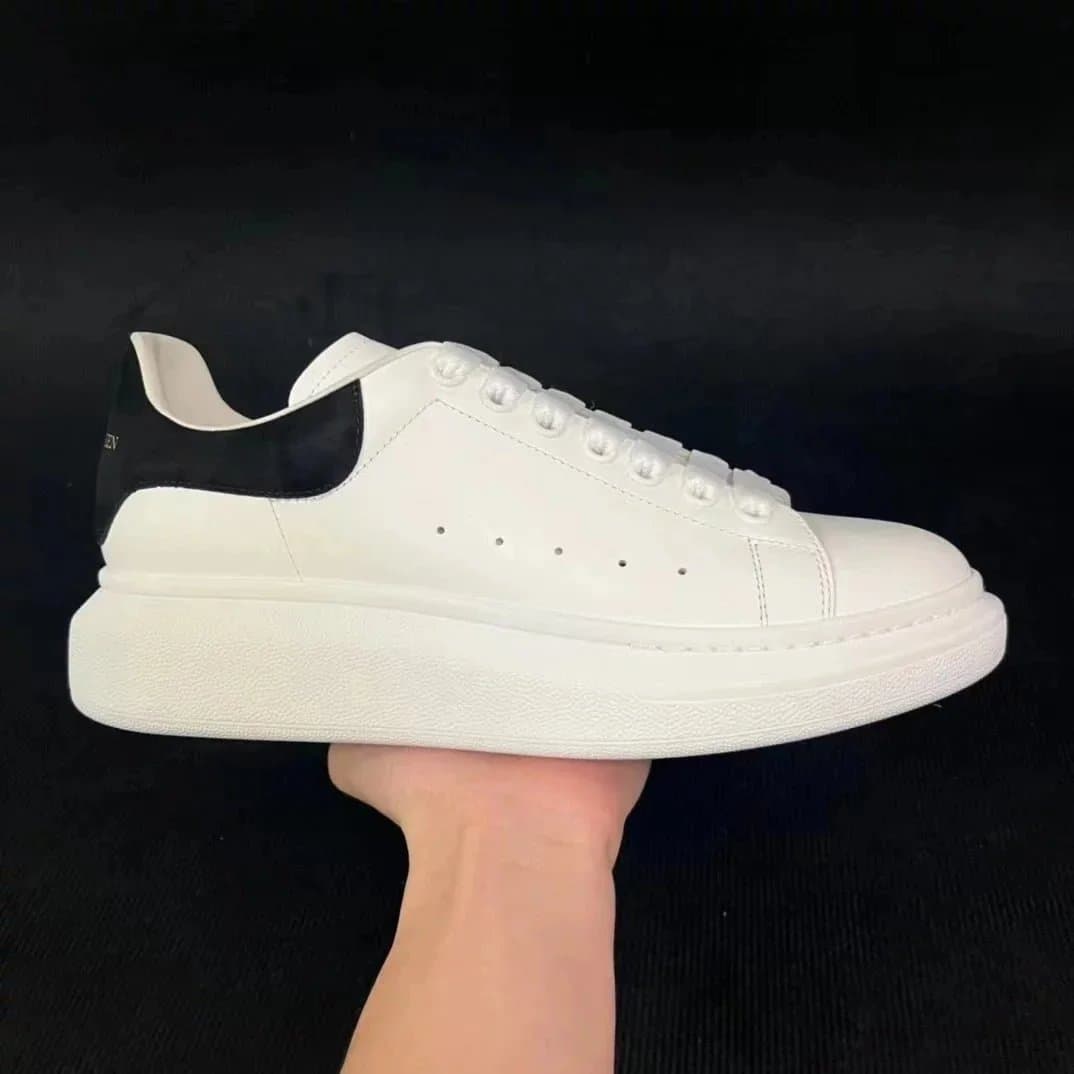 Alexander McQueen Sneaker White with Black Heel Tab