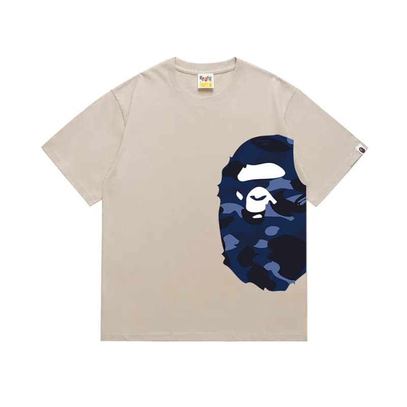 BAPE Ape Head Tee Multi-Color Camo Print — 1327杏色