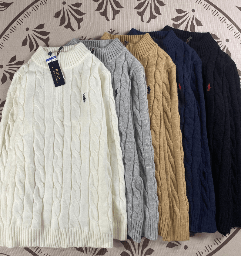Polo Ralph Lauren Cable Knit Half-Zip Sweater Classic Cable Knit
