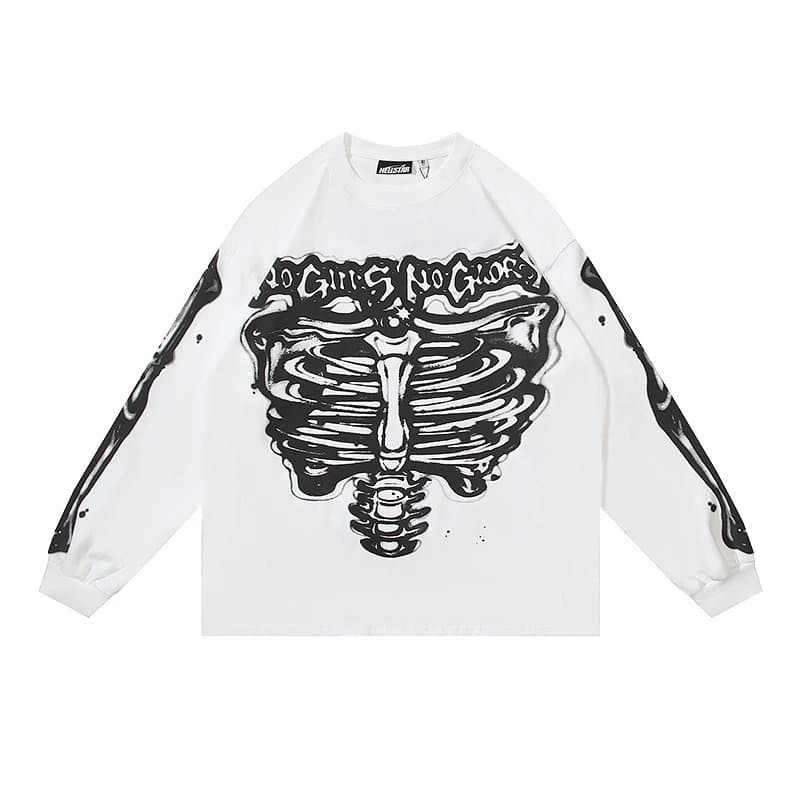 Hellstar Long Sleeve Tee Victory Within Graphic — 562白色