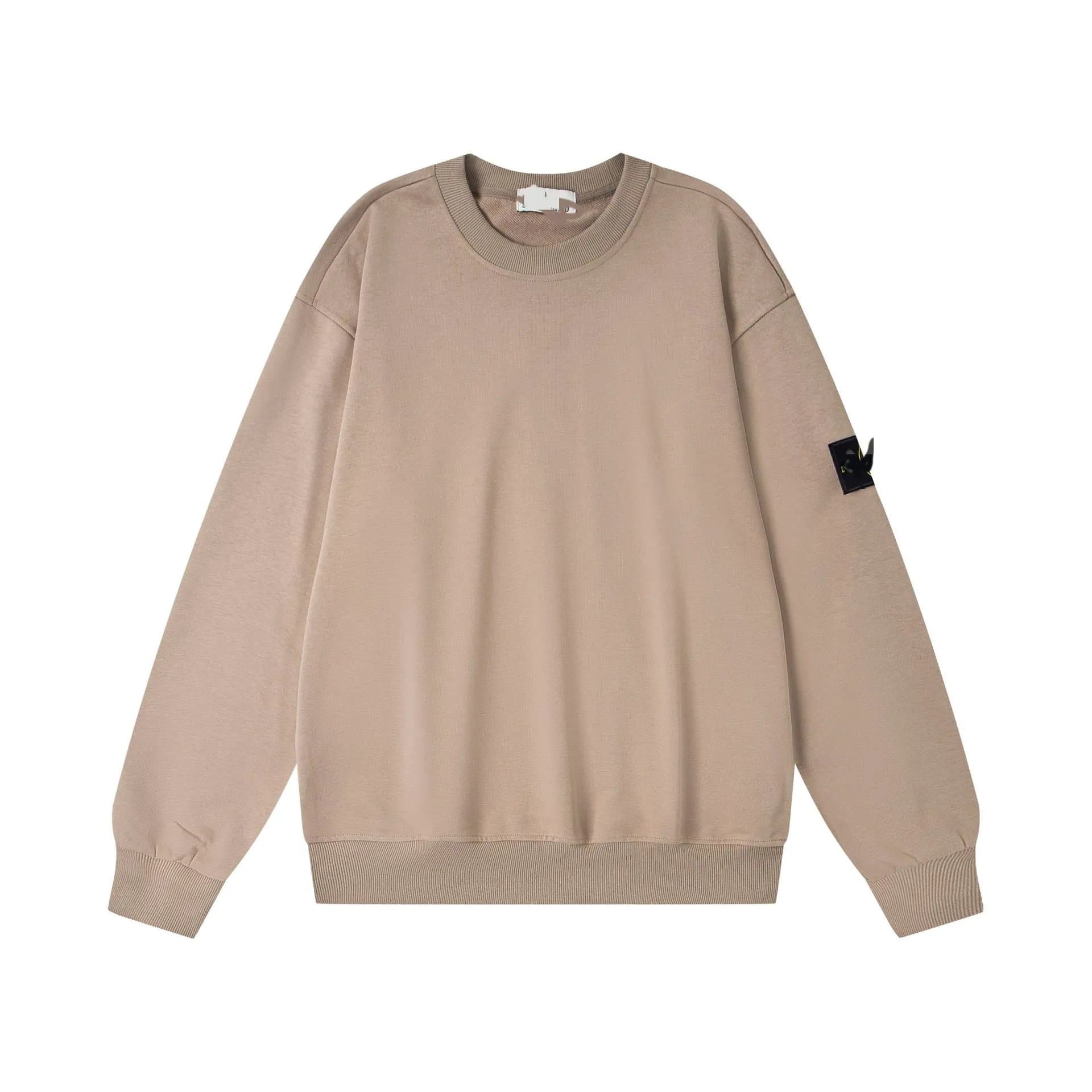 Stone Island Crewneck Sweatshirt Solid — 卡其