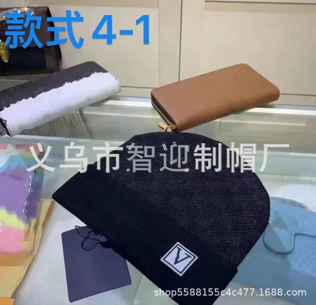 Louis Vuitton Knit Beanie Monogram Pattern — 均码 · 刺绣黑色款式4-1